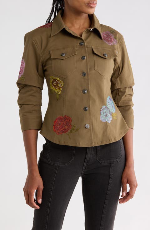 Canyon Heatset Roses Scrunched Jacket