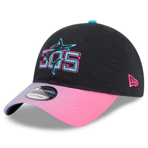 Men's New Era Black/Pink Miami Marlins 2025 City Connect 9TWENTY Adjustable Hat