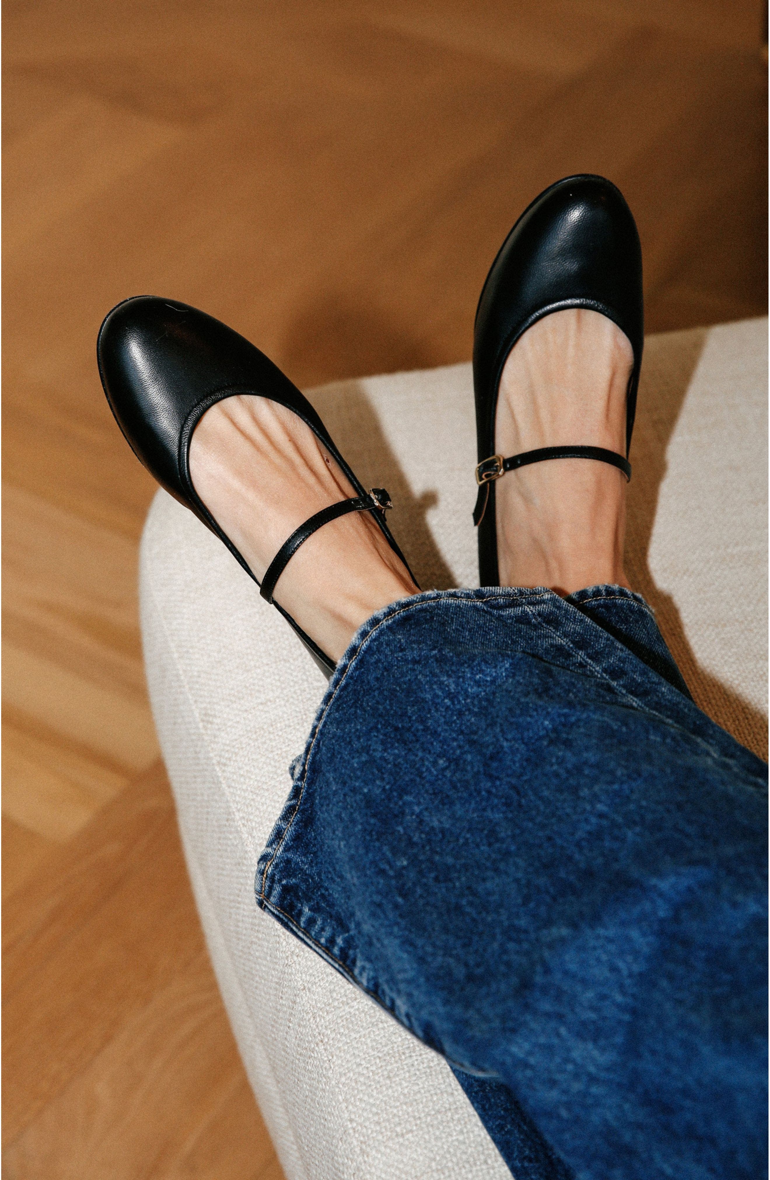 The Demi Jane Flat, Alternate, color, Black Nappa