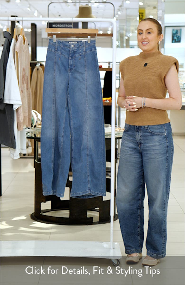 Libre Front Yoke Wide Leg Jeans, sales video thumbnail