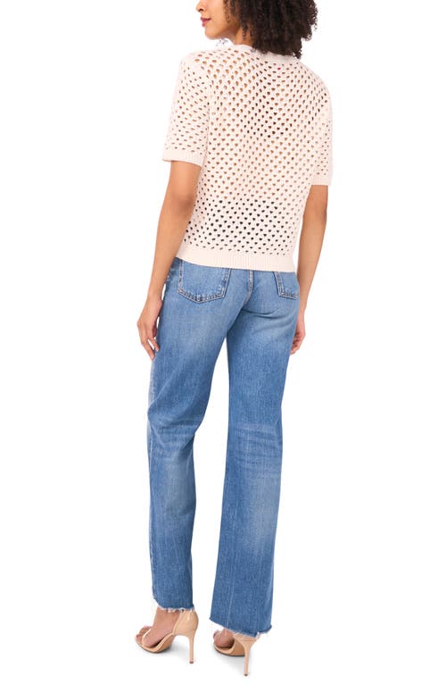 Vince Camuto Open Stitch Sweater In White