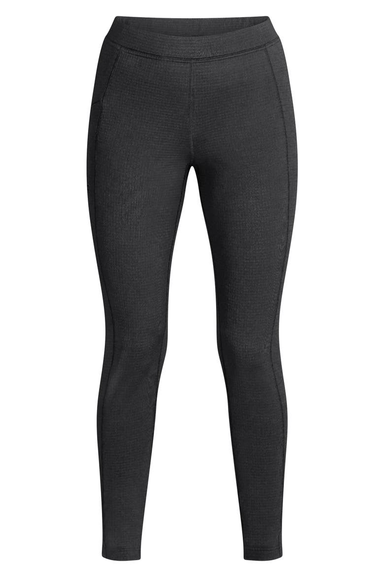 Vigor Grid Fleece Leggings, Main, color, BLACK