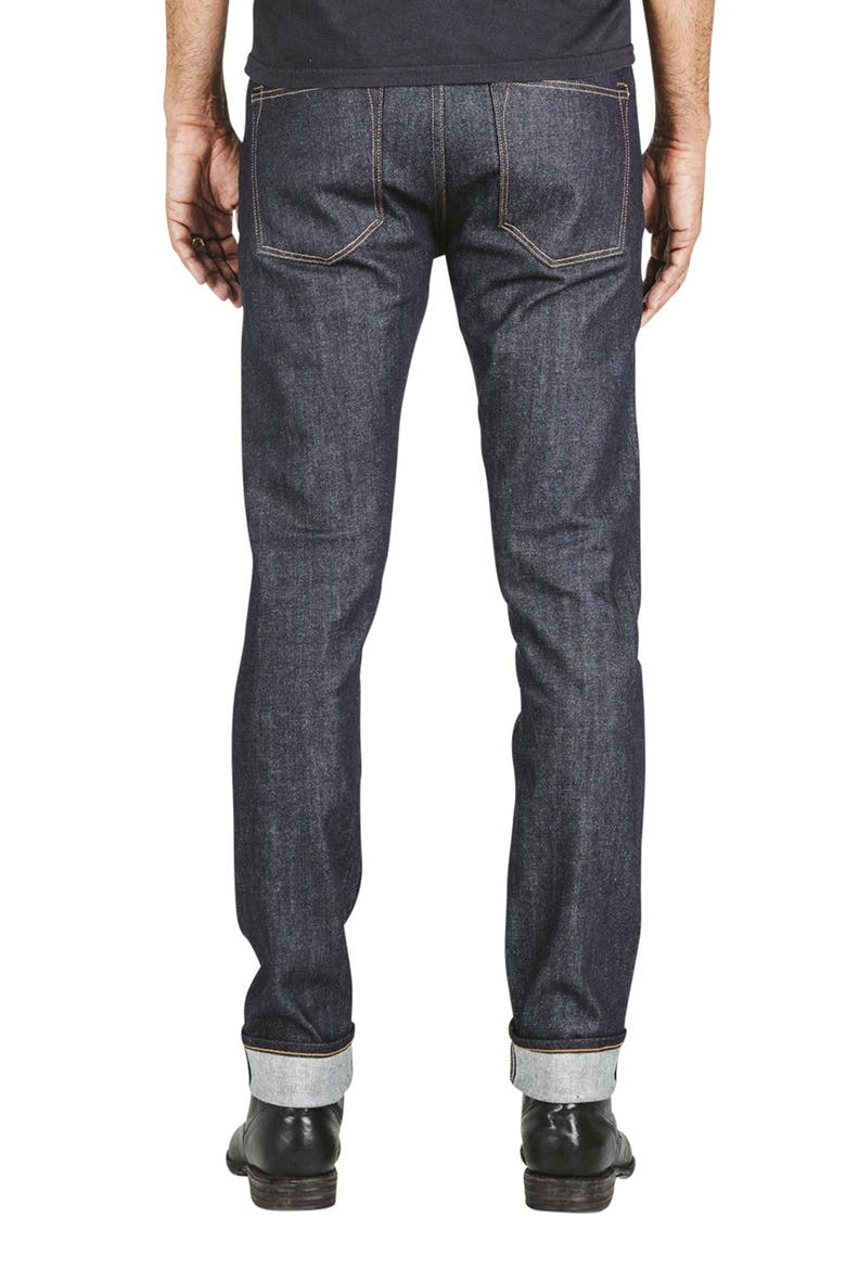 The Needle Skinny 10.5-Ounce Stretch Selvedge Jeans, Alternate, color, INDIGO RAW