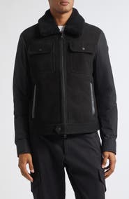 Moncler Zerique Mixed Media Down Jacket
