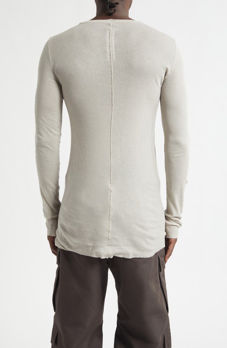 Rick Owens Long Sleeve Rib T-Shirt, Alternate, color, Pearl