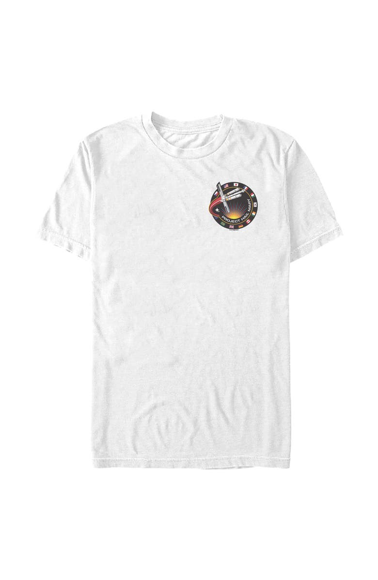 Project Hail Mary Men's Project Hail Mary Spacecraft Pocket Patch Graphic T-Shirt, Main, color, White