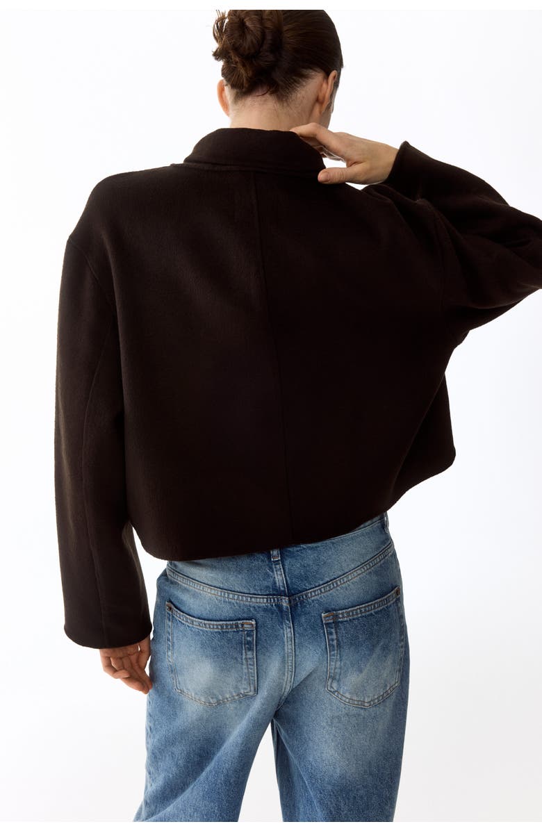 H&M Handmade Wool-blend Jacket, Alternate, color, Dark Brown