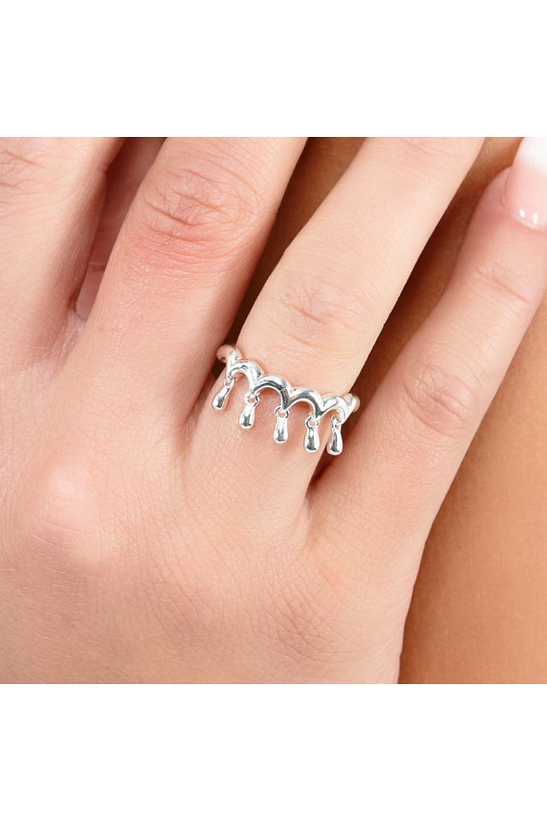Waterfall Five Drip Ring, Alternate, color, Sterling Silver