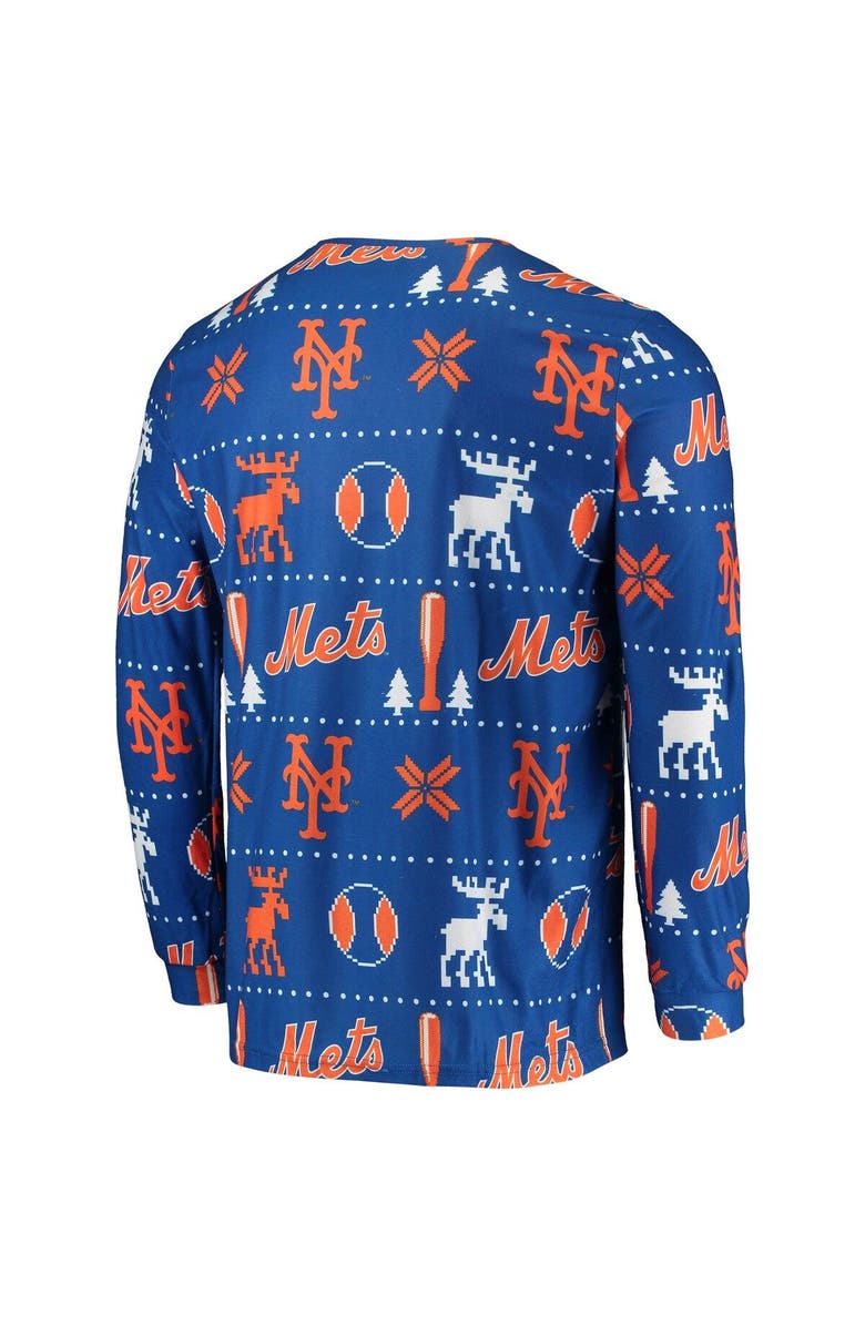 FOCO Men's FOCO Royal New York Mets Ugly Pajama Sleep Set, Alternate, color, 