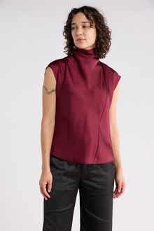 Sanctuary Scarf Satin Top