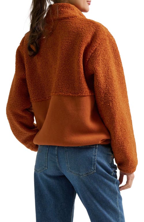 Zzdnu Cache Couer Sasha Maternity & Babywearing Fleece Jacket In Brown