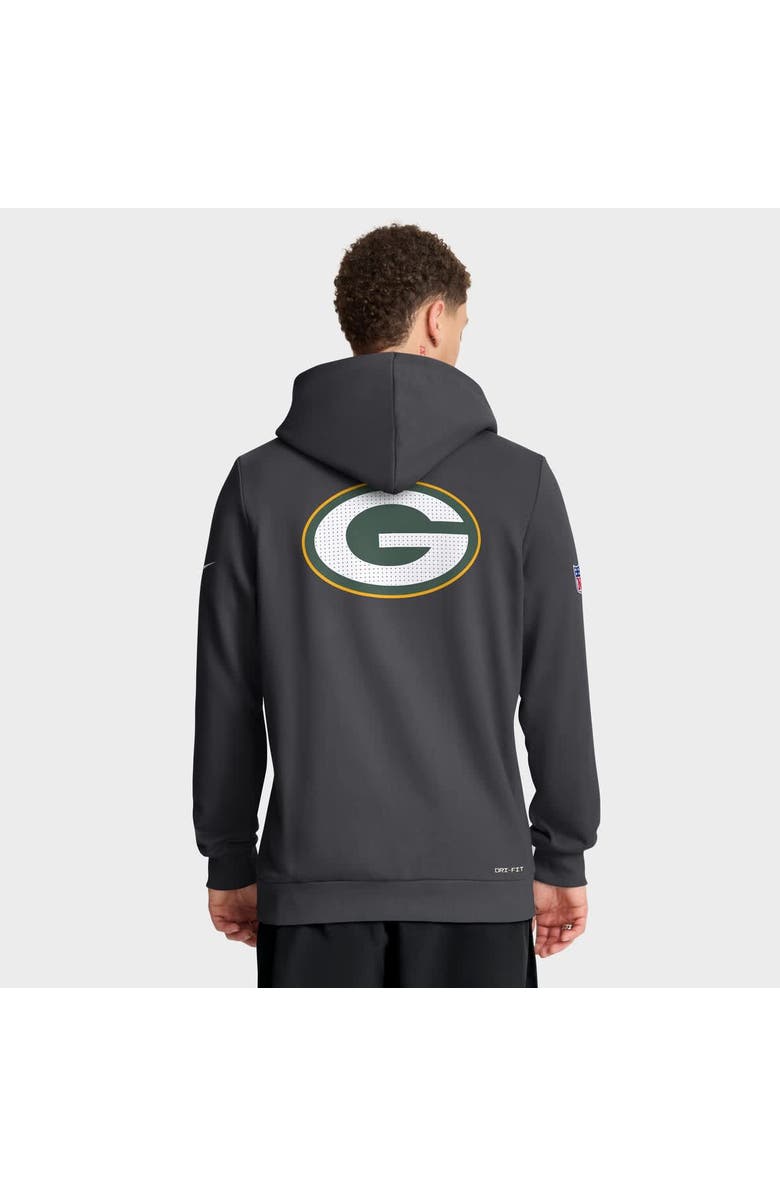 Nike Men's Nike Anthracite Green Bay Packers Sideline Standard Issue Utility Player Dri-FIT Full-Zip Hoodie, Alternate, color, Anthracite