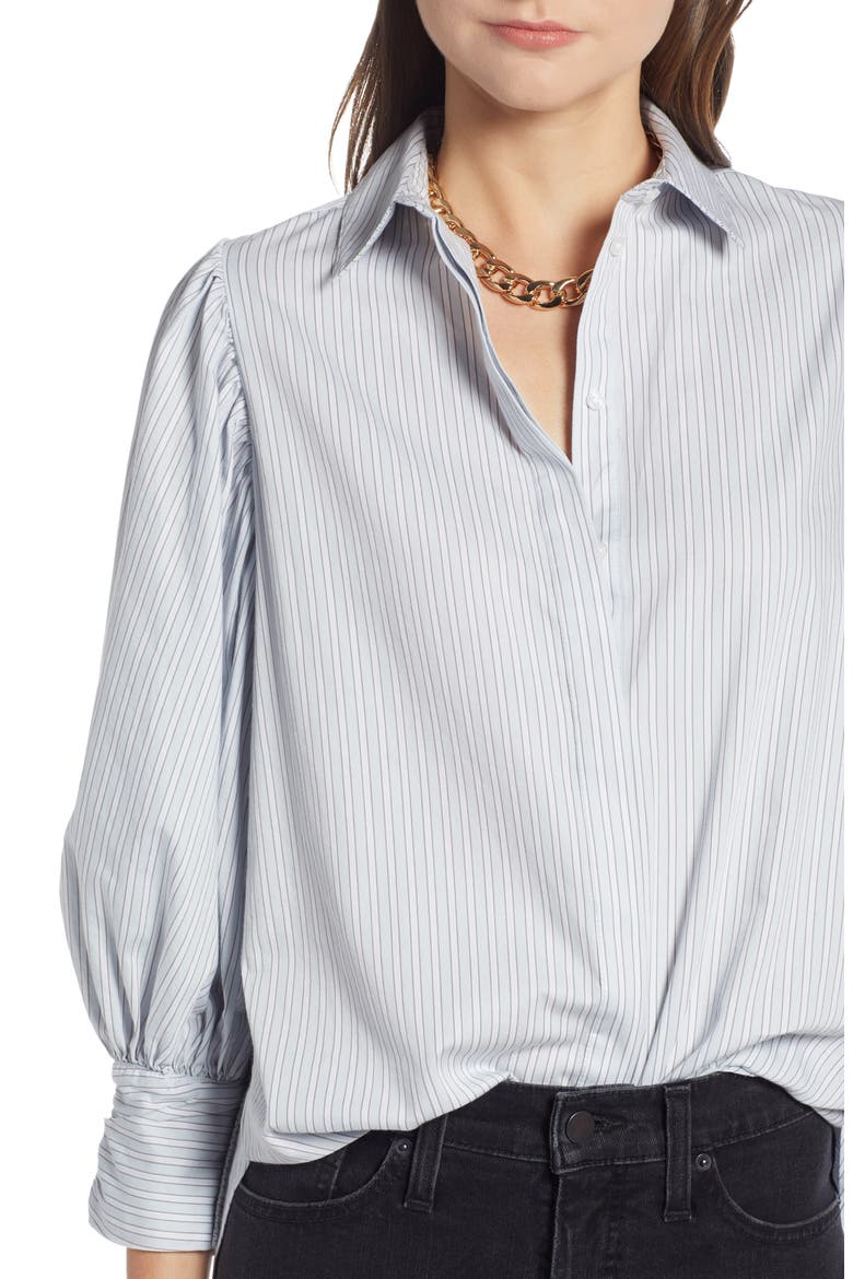 Full Sleeve Stripe Shirt (Nordstrom Exclusive), Alternate, color, BLUE ICE SN TIE STRIPE