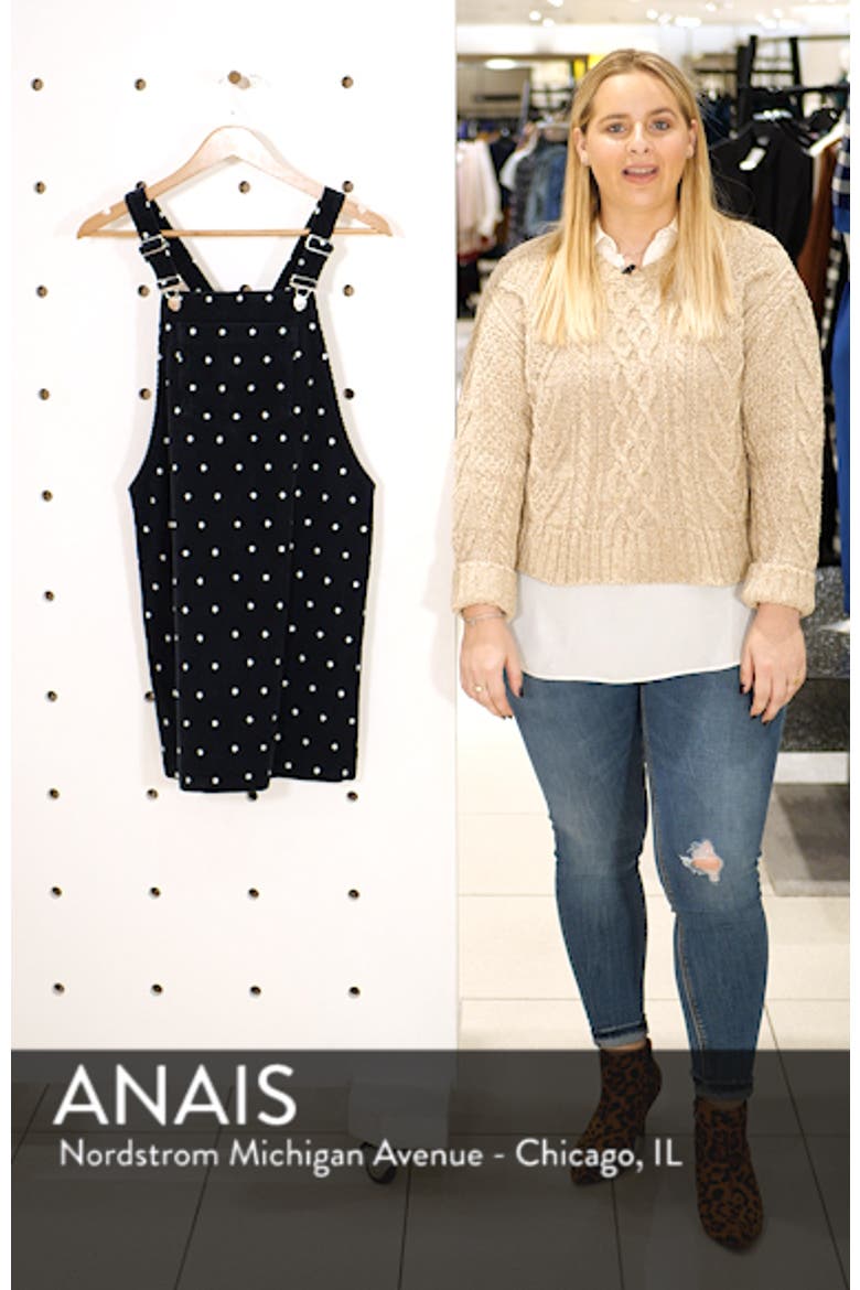 Polka Dot Corduroy Pinafore Dress video