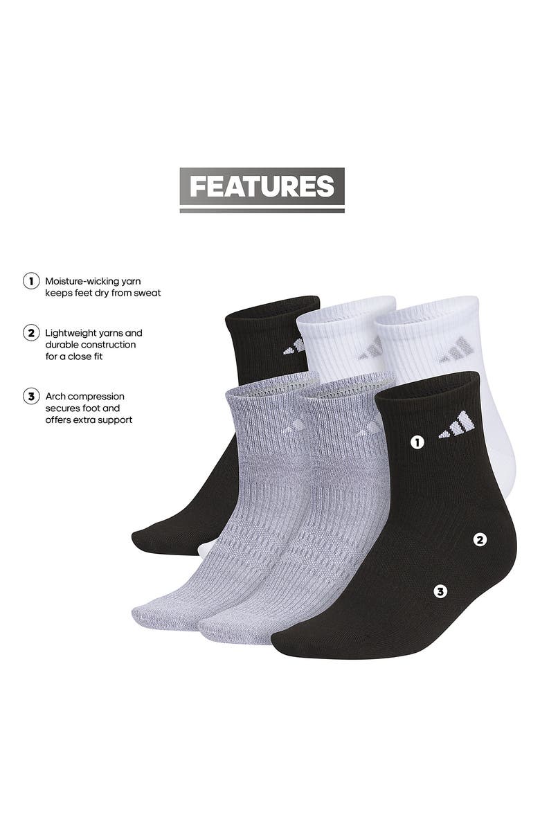 adidas Superlite 3.0 6-Pack Ankle Socks, Alternate, color, White