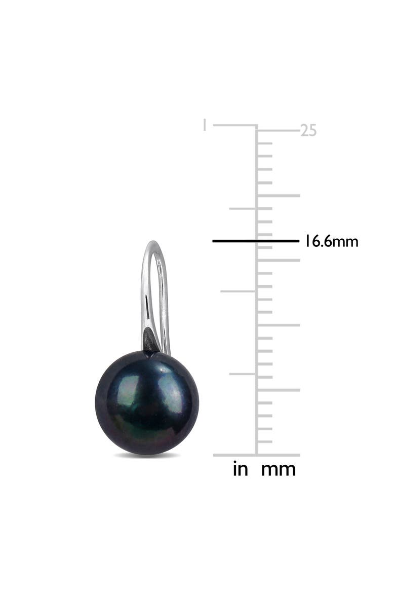 Cultured Freshwater Pearl Drop Earrings, Alternate, color, BLACK