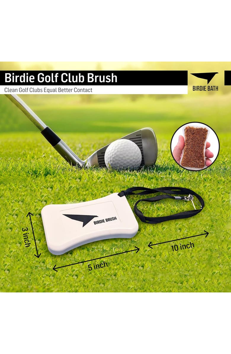 Birdie Bath Golf Club Groove Cleaning Brush with Built in Water Spray, Alternate, color, Black