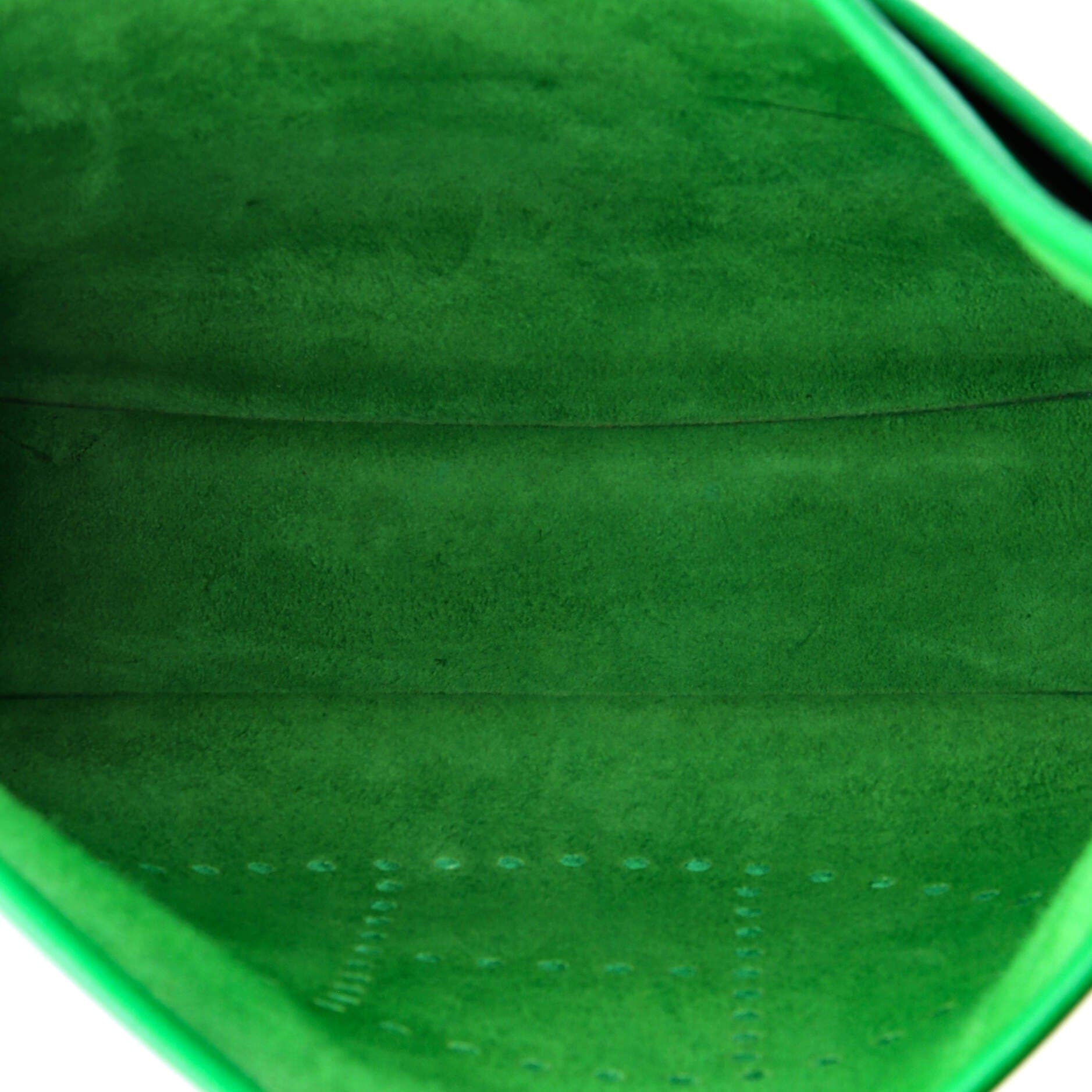 Pre-Owned Hermes Evelyne Bag Gen III Clemence PM, Alternate, color, Green