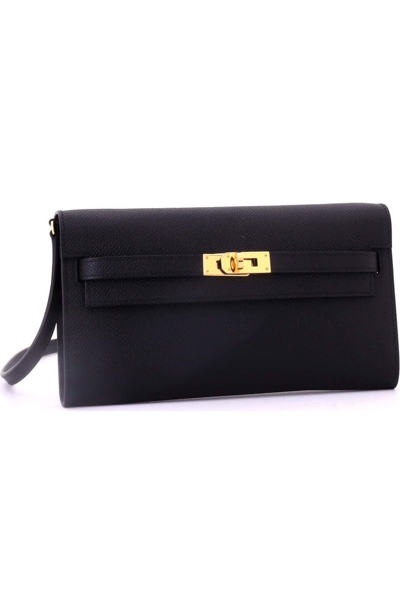 Pre-Owned Hermes Kelly To Go Wallet Epsom, Alternate, color, Noir