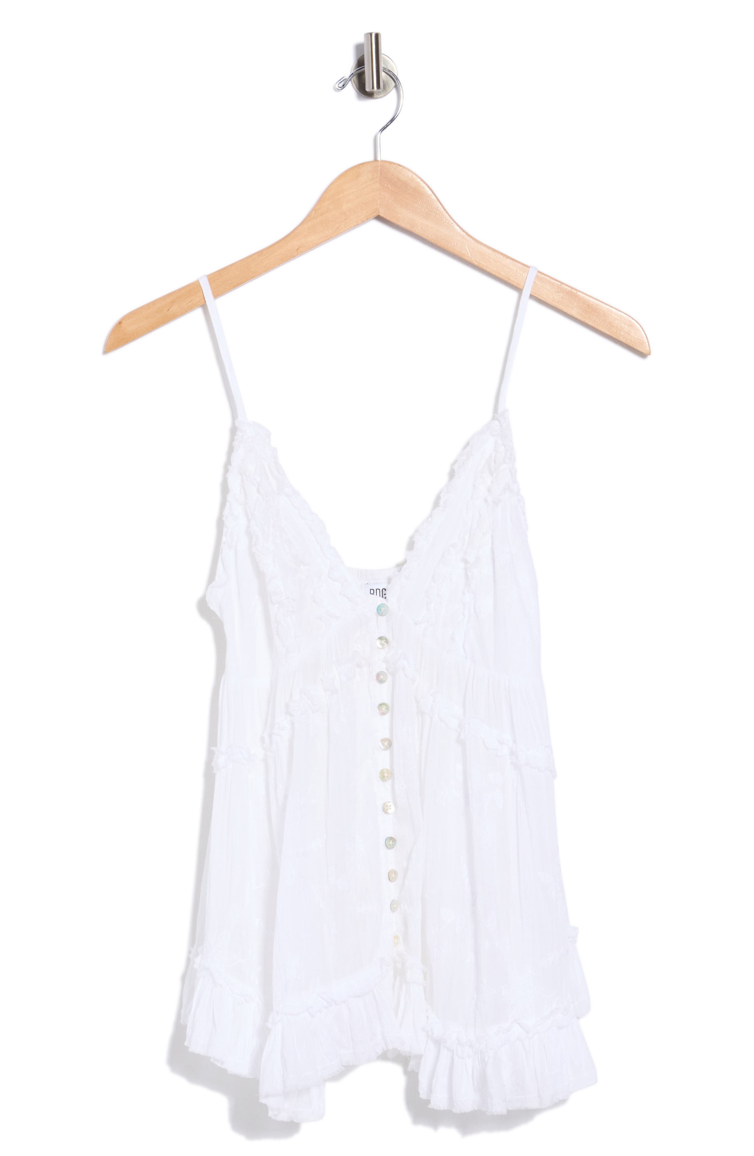 Clara Embroidered & Ruffle Trim Camisole