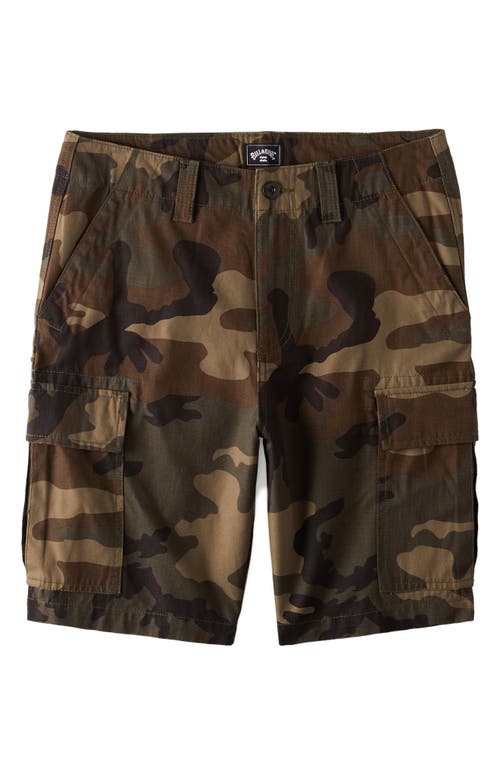 Billabong Combat Cargo Shorts In Military Camo