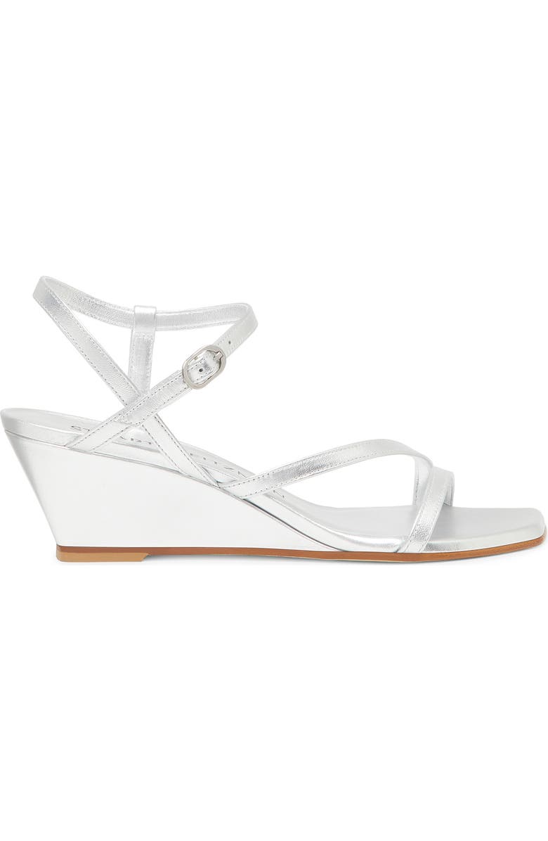 Stuart Weitzman Oasis 50 Wedge Sandal, Alternate, color, Silver