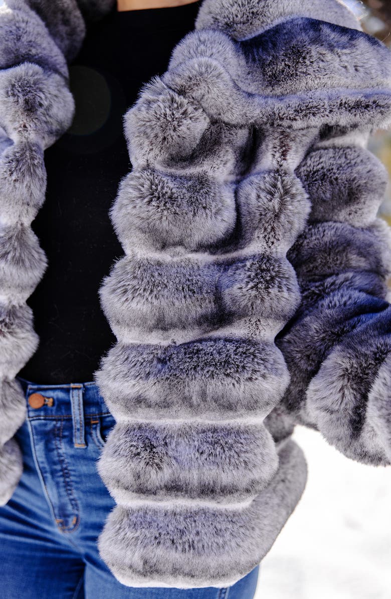 DONNA SALYERS FABULOUS FURS Carmella Shawl Collar Faux Fur Coat, Alternate, color, 