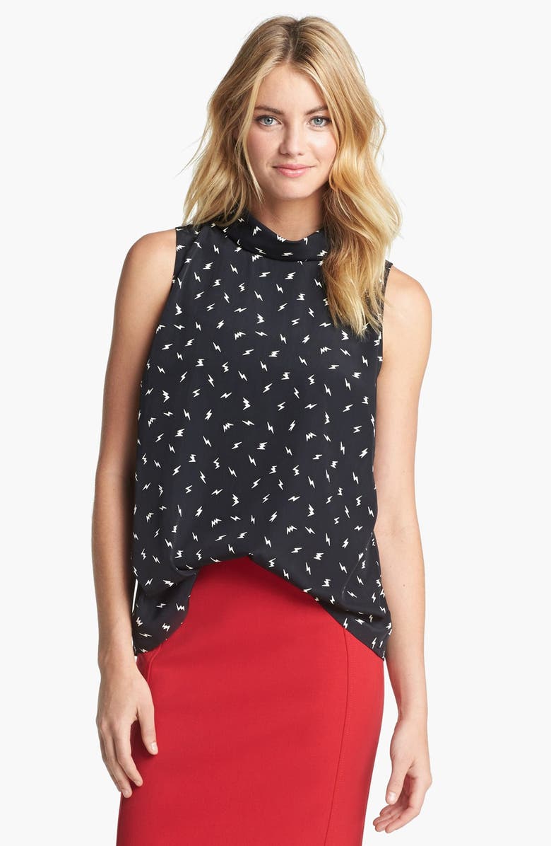 Olivia Moon Reverse Collar Sleeveless Blouse, Alternate, color, 
