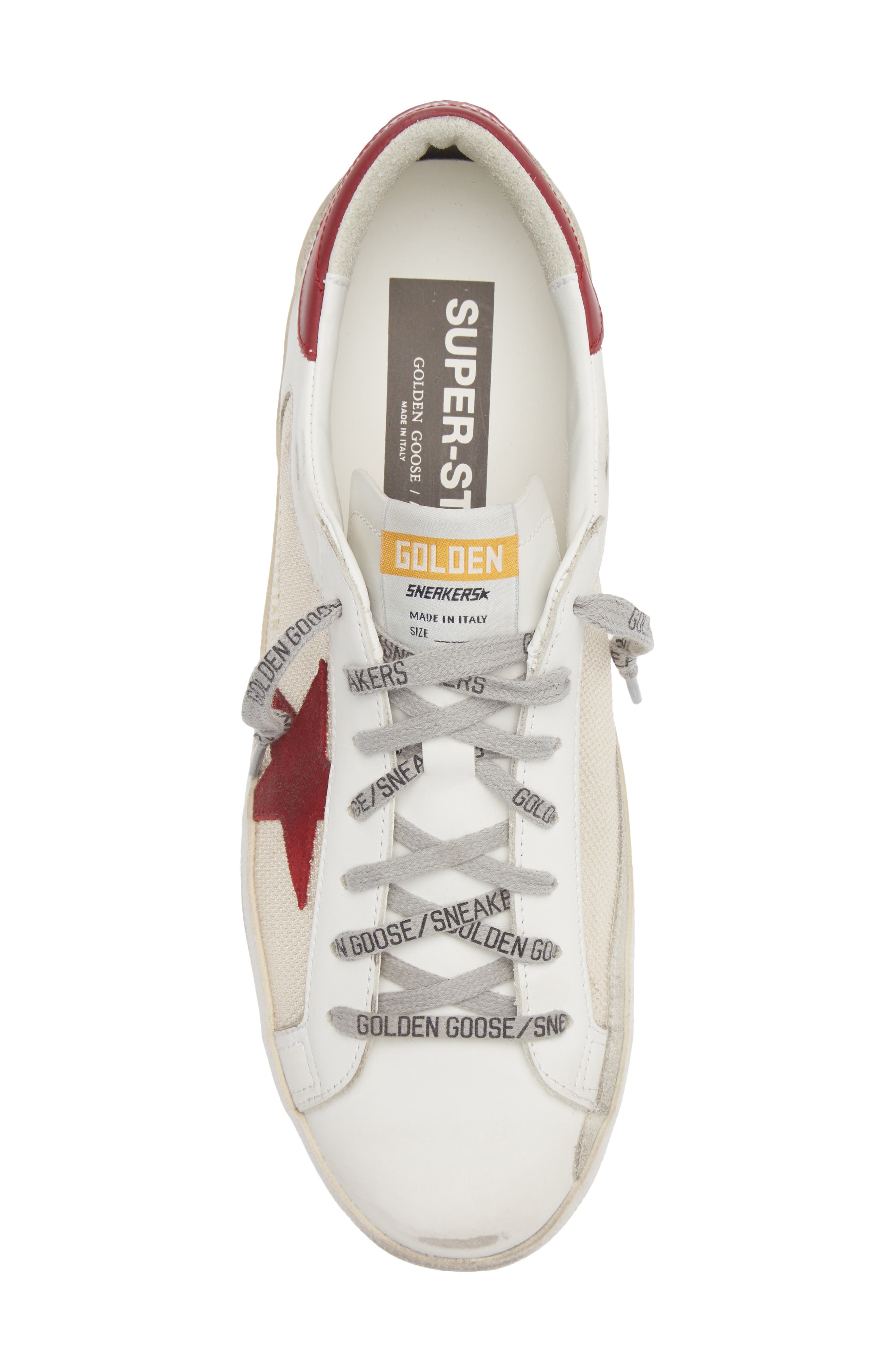 Golden Goose Super-Star Sneaker, Alternate, color, Beige/White/Red/Grey