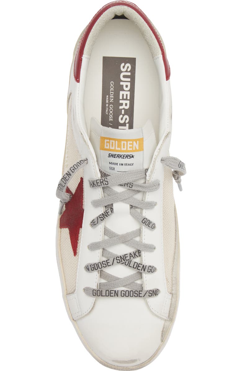 Golden Goose Super-Star Sneaker, Alternate, color, Beige/White/Red/Grey