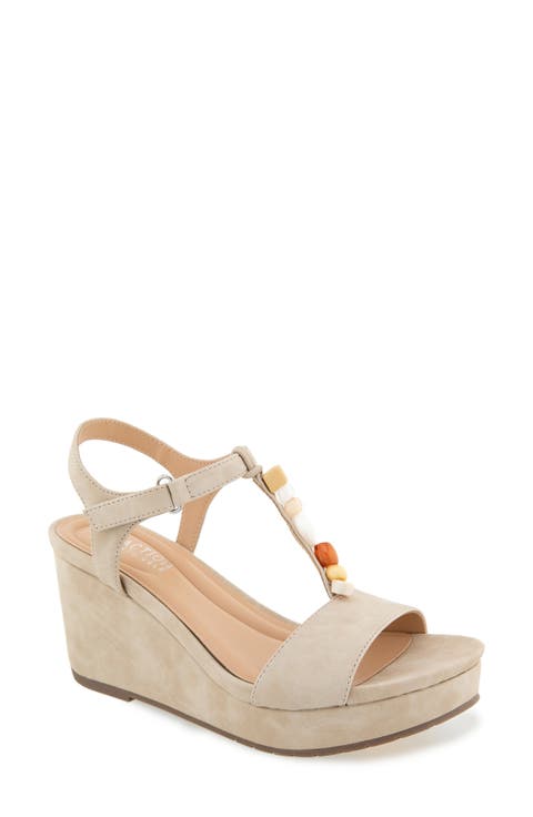 Cabo T-Strap Wedge Platform Sandal (Women)