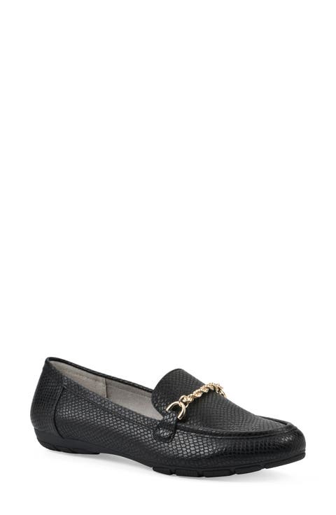 Genius Chain Bit Embossed Loafer (Women)