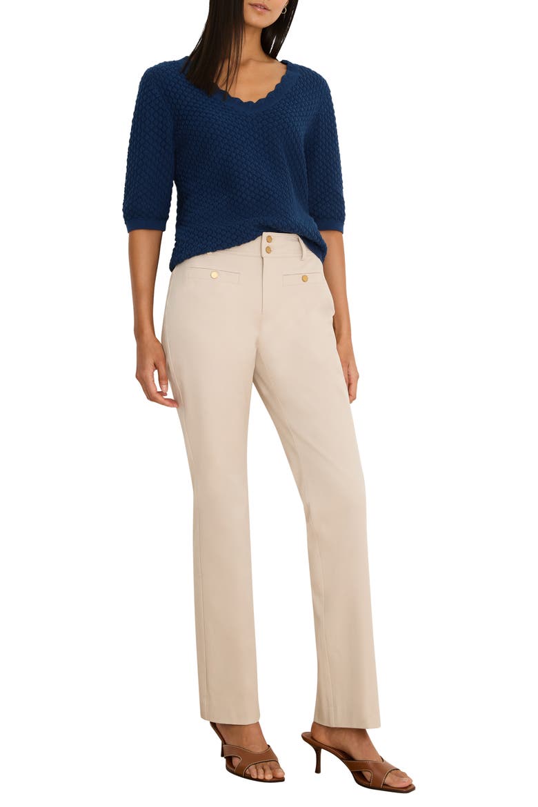 Plaza Slim Fit Bootcut Pants, Alternate, color, MACADAMIA