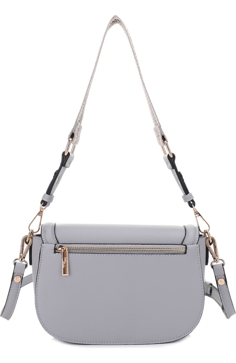 Mali + Lili Kiana Recycled Vegan Leather Crossbody Bag, Alternate, color, Grey