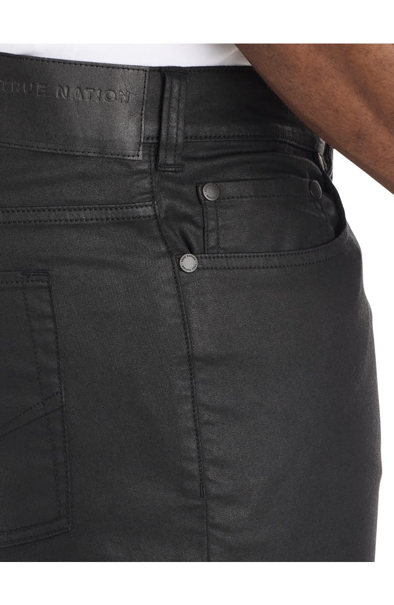 True Nation by DXL Big & Tall Coated Denim Pants, Alternate, color, Black