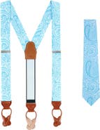 Trafalgar Sobee Paisley Silk Brace and Necktie