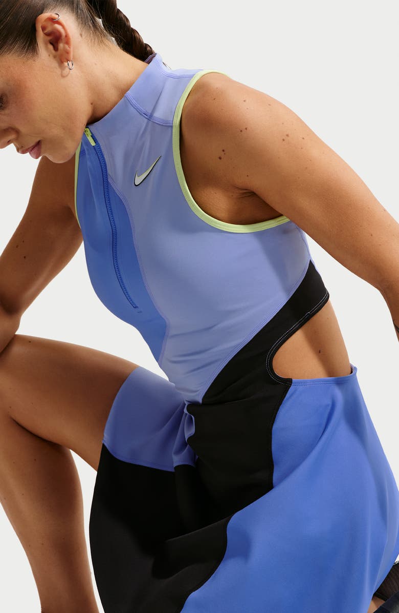 Nike Court Slam Dri-FIT Tennis Dress, Alternate, color, Sapphire/Thistle/ Black