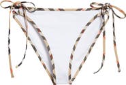 Burberry Starla Check Trim String Bikini Bottoms