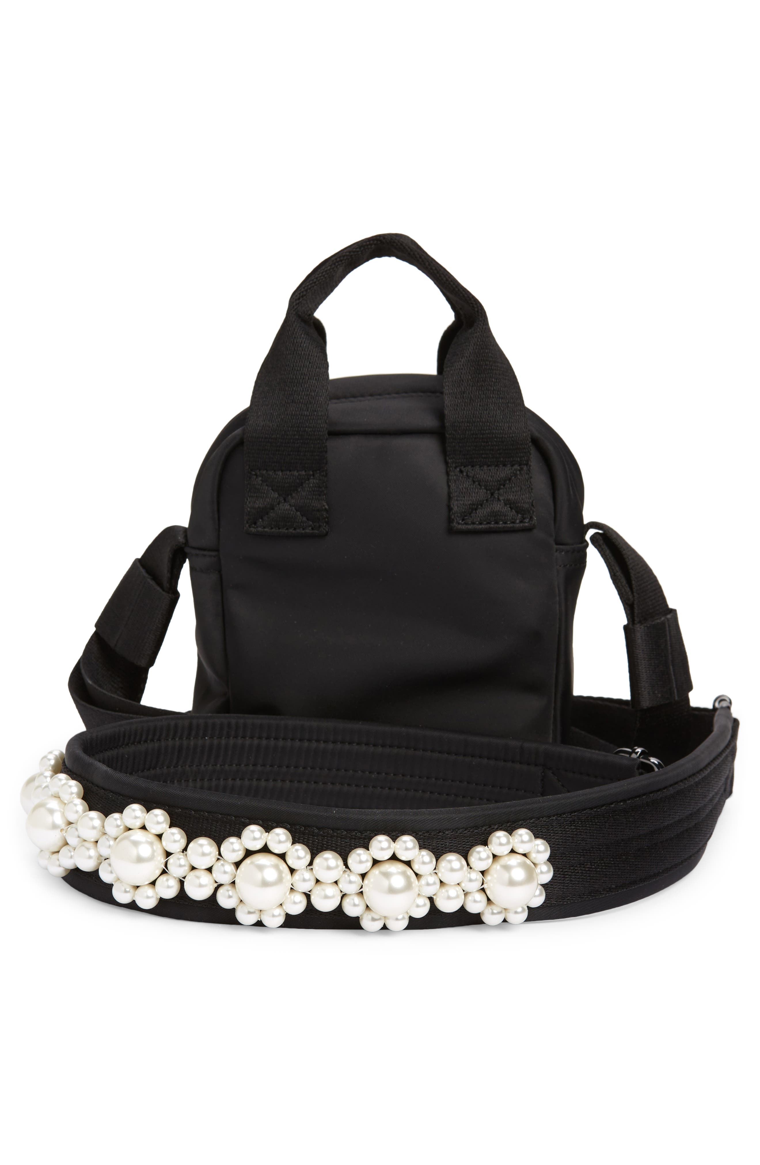 Simone Rocha Mini Classic Beaded Bow Crossbody Bag, Alternate, color, 