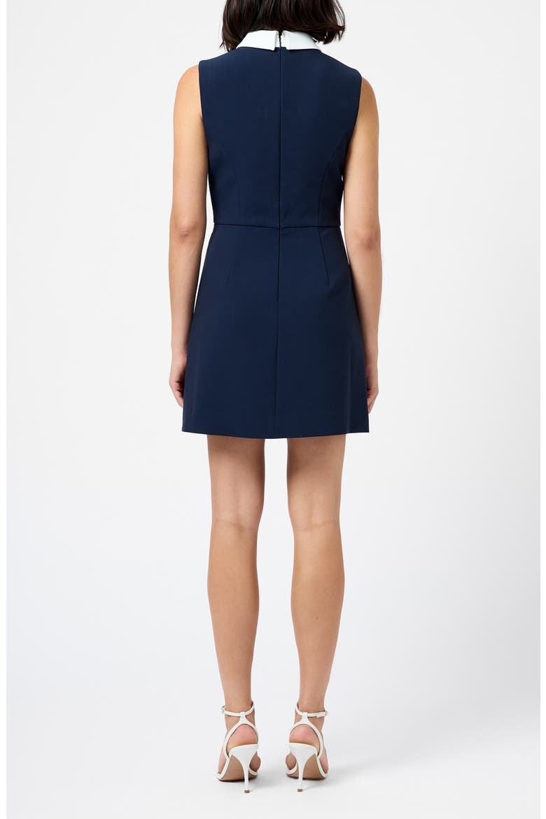 Azra Contrast Detail Sleeveless Twill Minidress, Alternate, color, MARINE-SUMMER WHITE