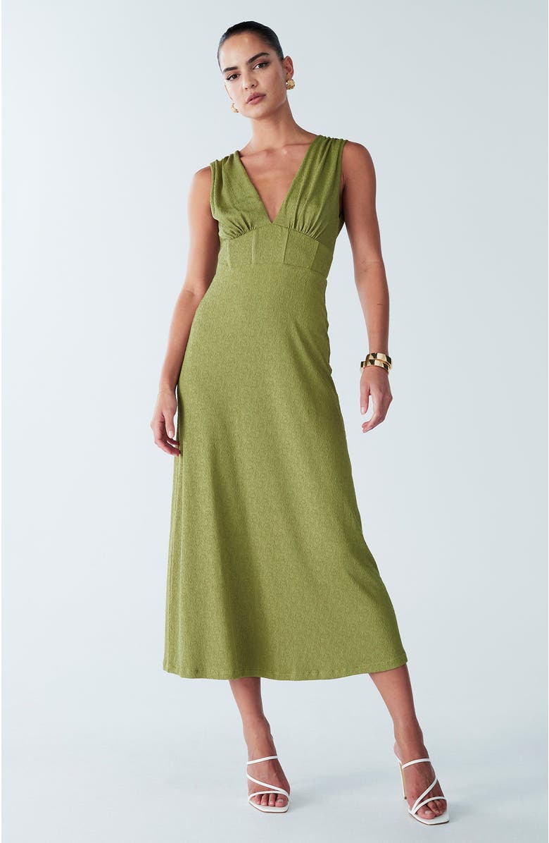 BWLDR Camile Dress, Alternate, color, Olive Green