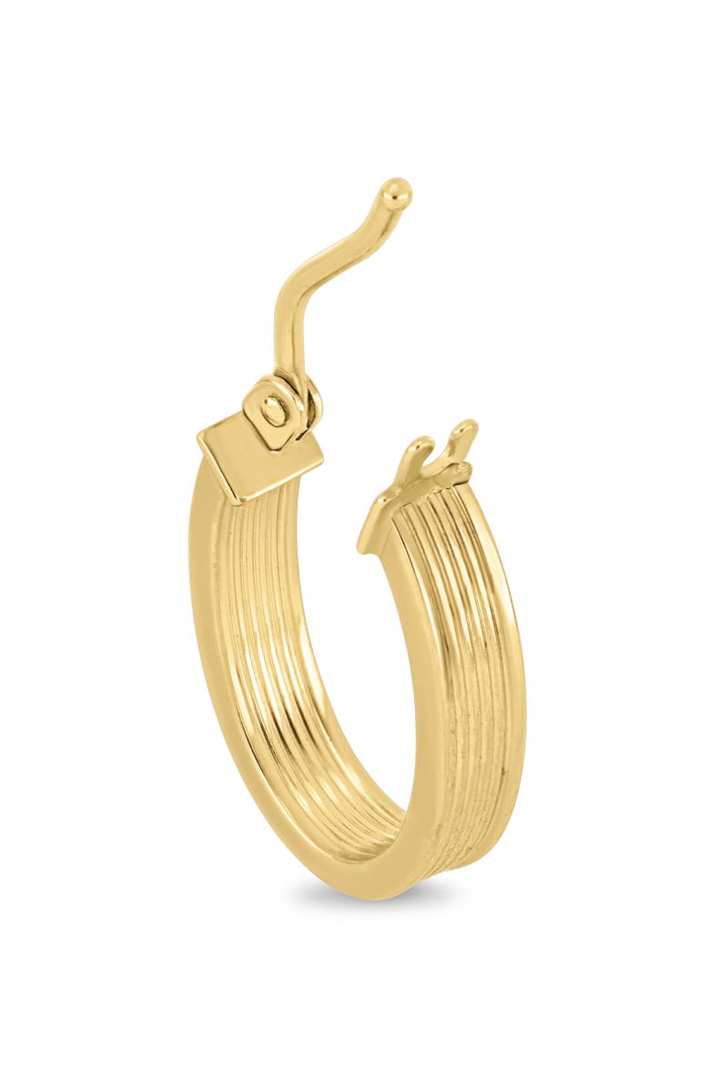 14k Gold Huggie Earrings, Alternate, color, 14KY