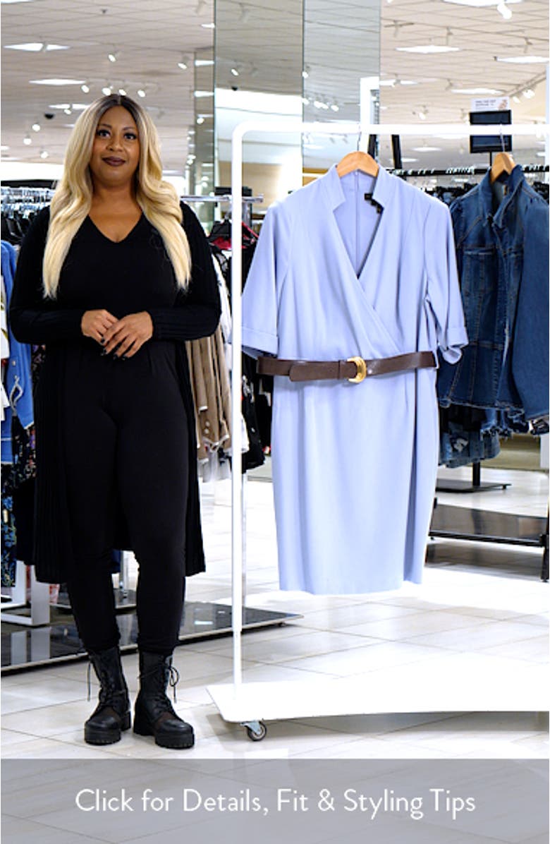 Belted Cady Sheath Dress, sales video thumbnail