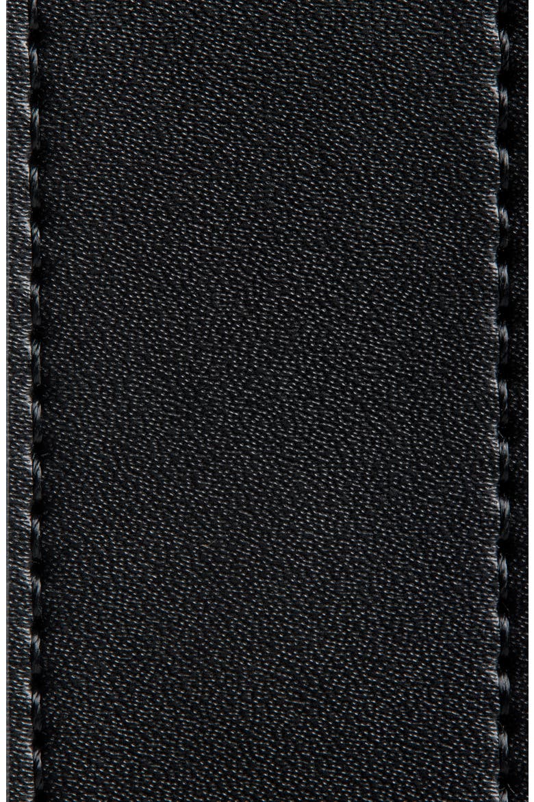 Smooth Leather Belt, Alternate, color, BLACK