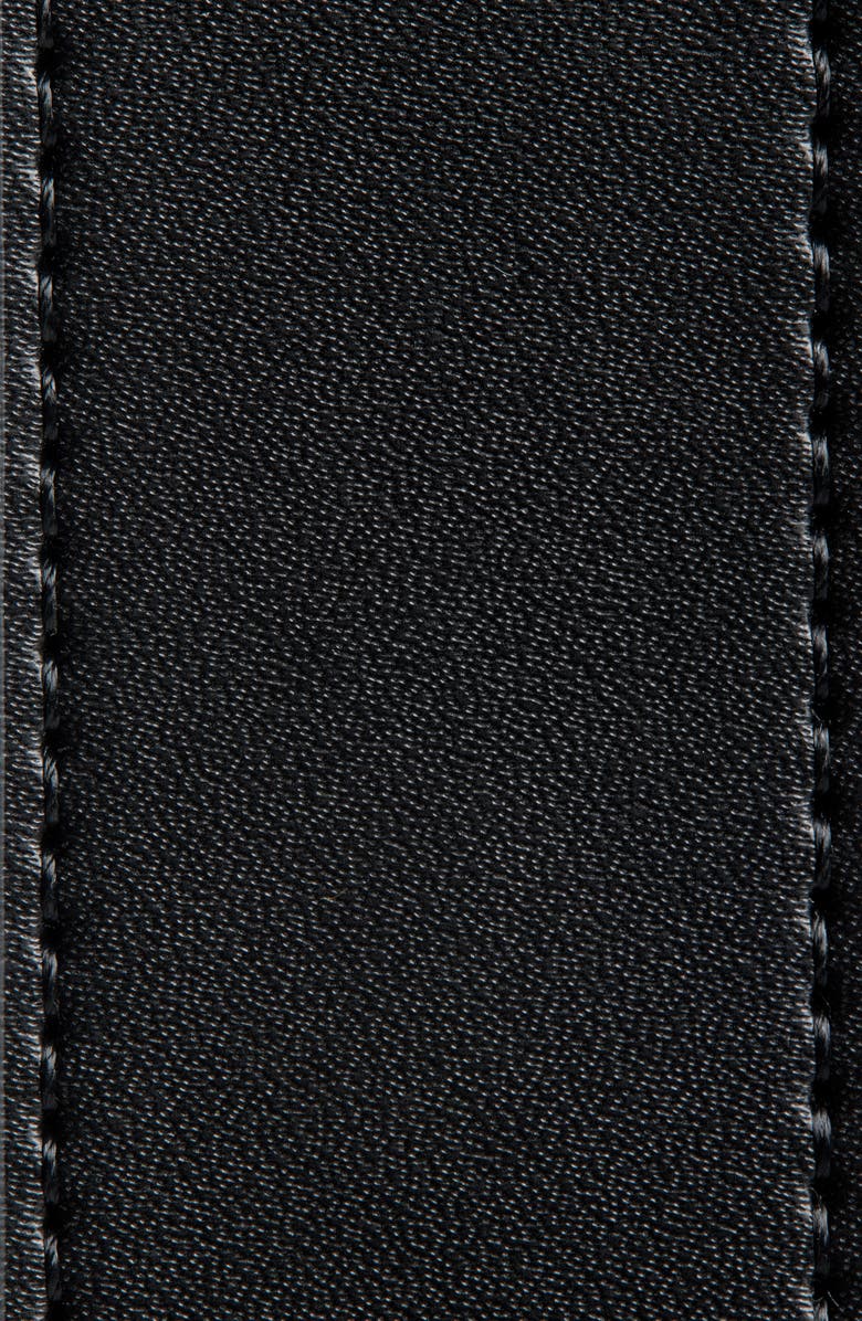 KARL LAGERFELD PARIS Smooth Leather Belt, Alternate, color, Black