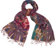 SAACHI Floral Fringe Scarf
