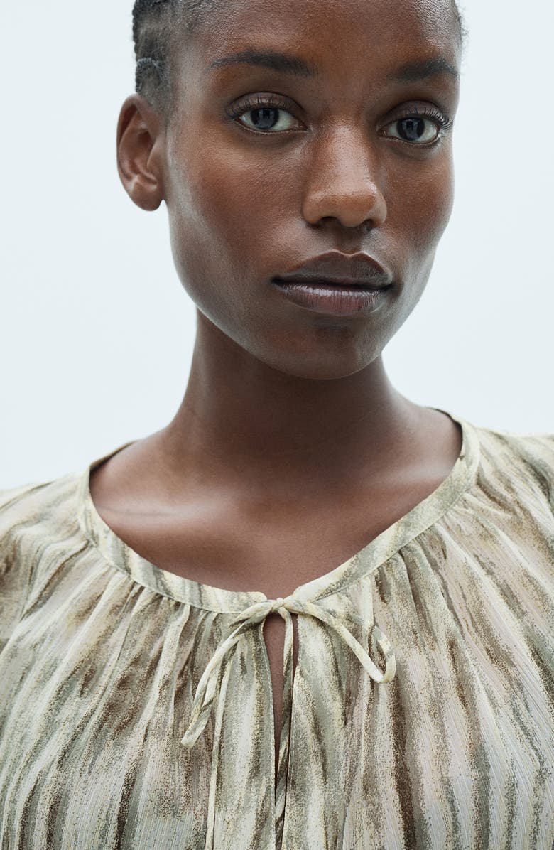 MANGO Ruffle Semisheer Top, Alternate, color, 