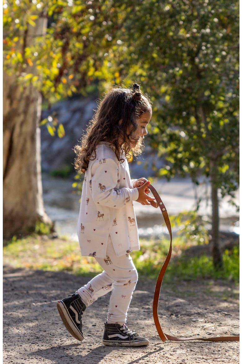 Ava Horse Hacci Long Sleeve Top & Leggings Set, Alternate, color, IVORY