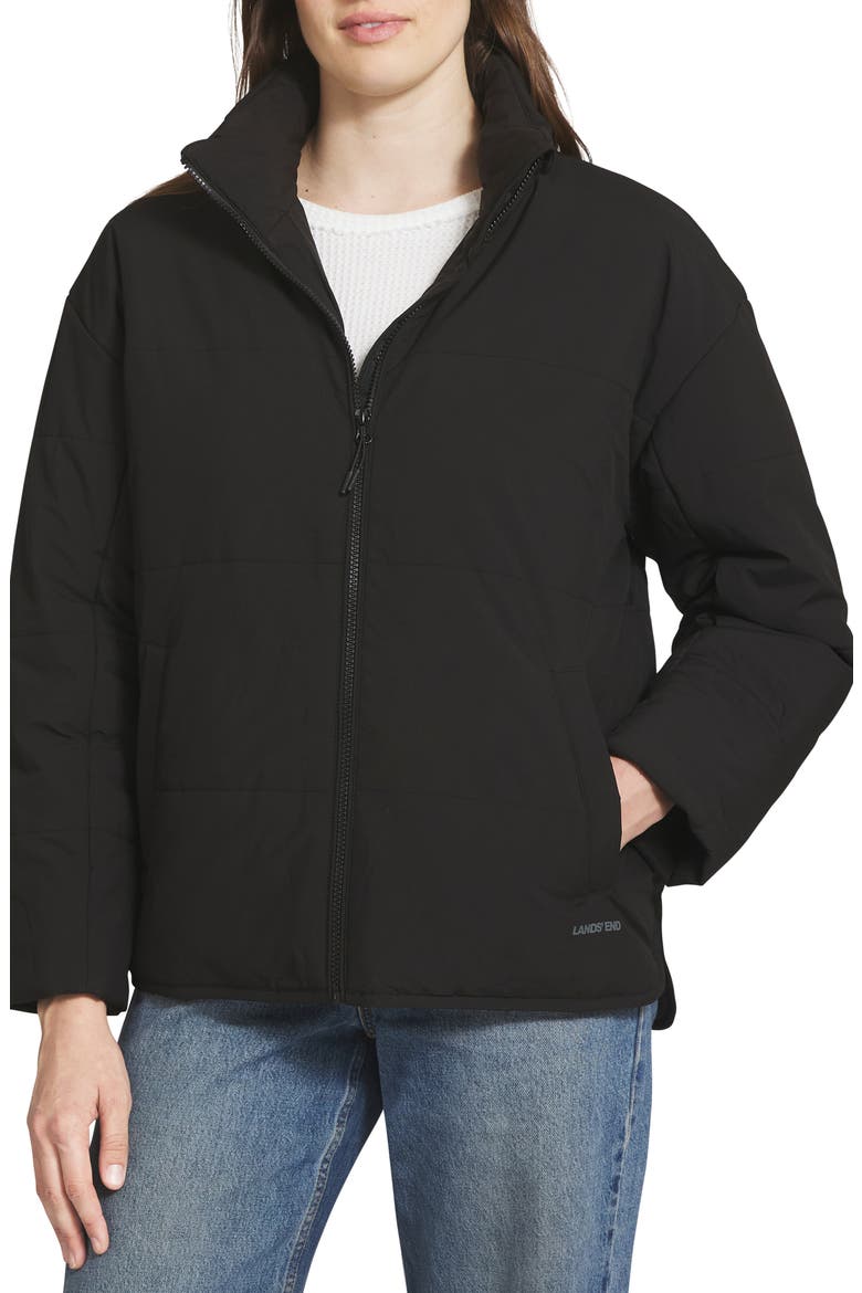 Air-Fill Jacket with Hidden Hood, Main, color, BLACK BEAUTY