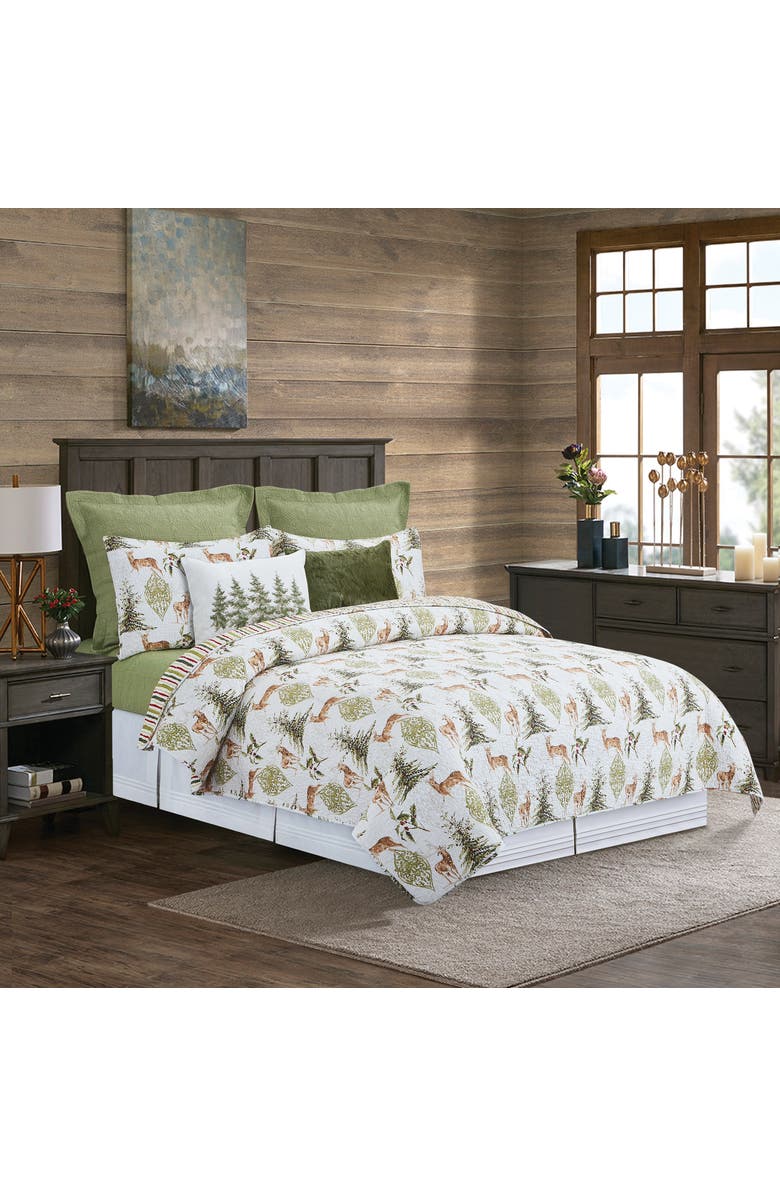 C&F Home Winter Trees Embellished Christmas Throw Pillow, 13" x 20", Alternate, color, Off-White